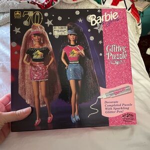 Vintage 90s Barbie glitter puzzle